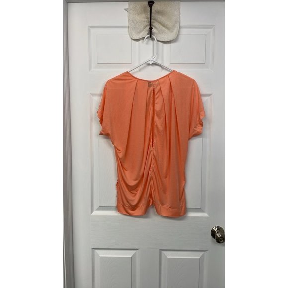 Sweaty Betty Hinoki Pleat Tee Peach Orange Pink Size Medium - Picture 4 of 5